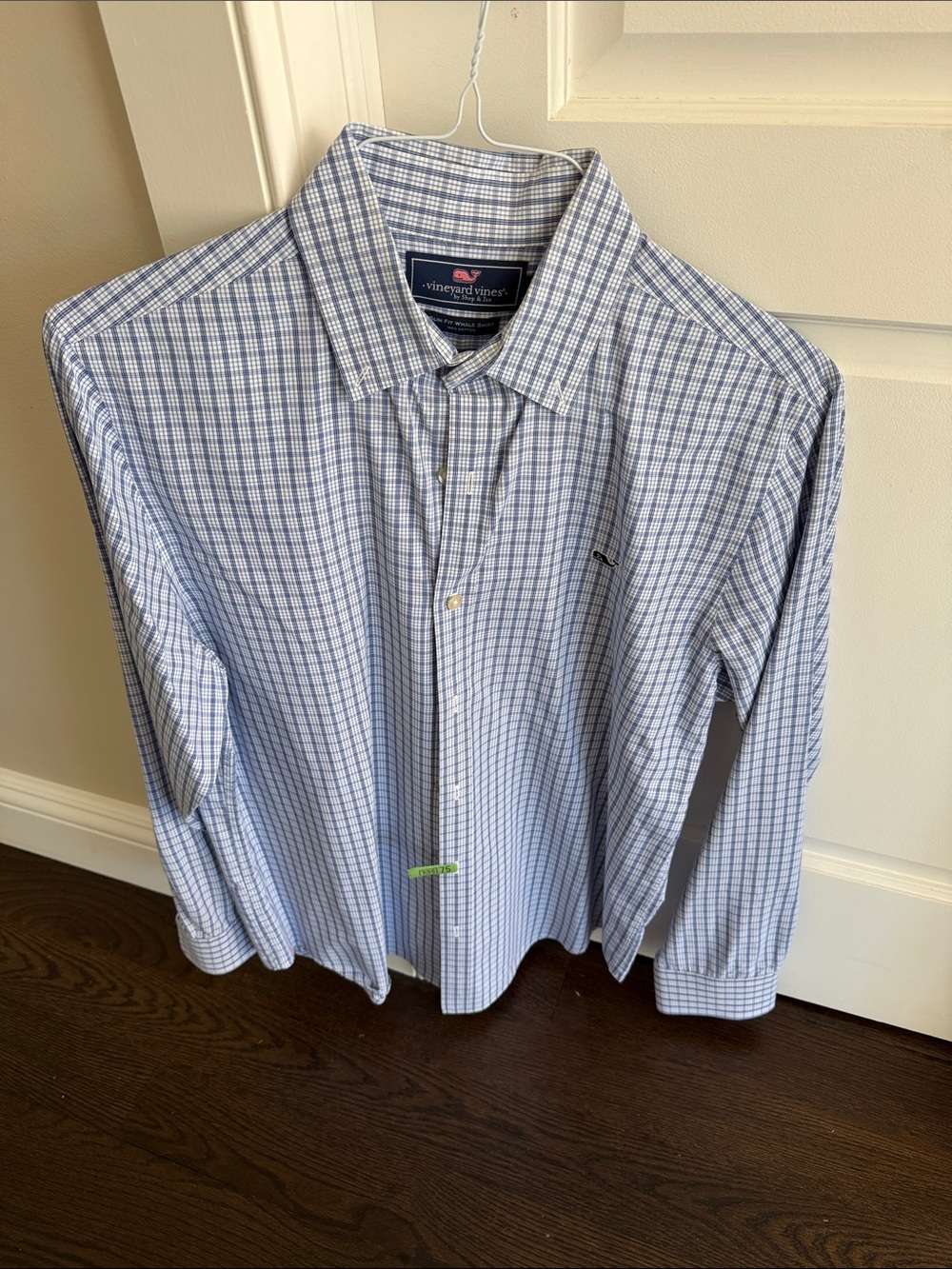 Vineyard Vines Light Blue and White Checked Dress Shirt